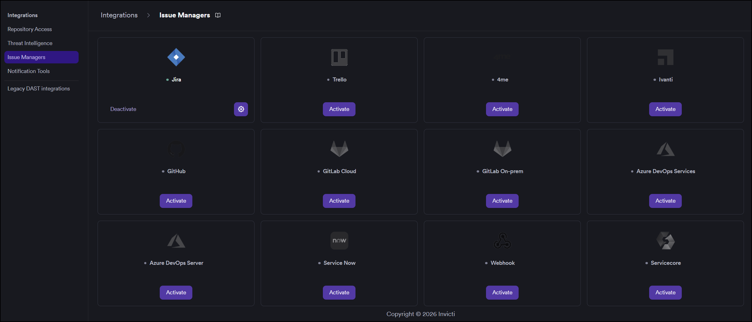 Issue Manager tab