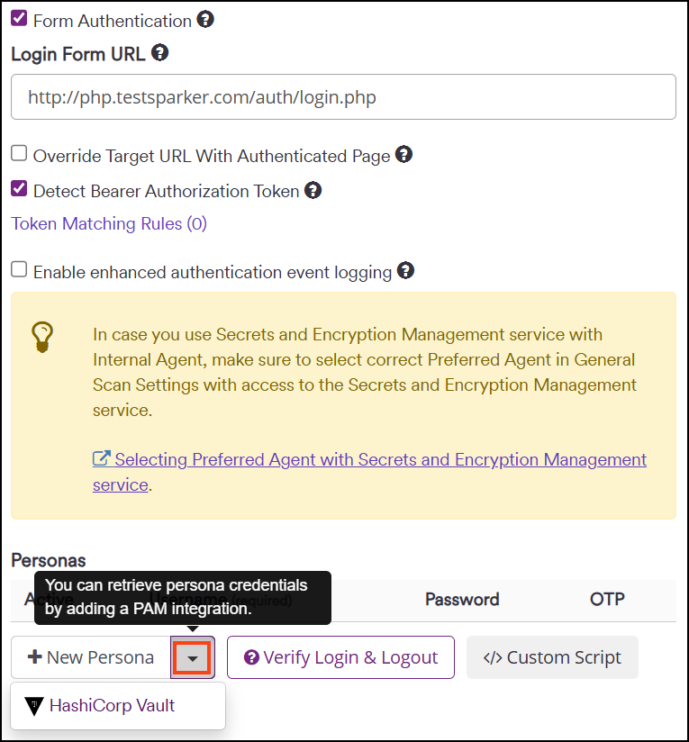 Select your new persona