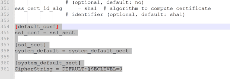 aCopy openssl_conf value
