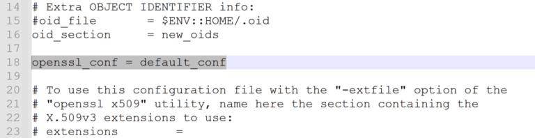 aCopy openssl_conf value