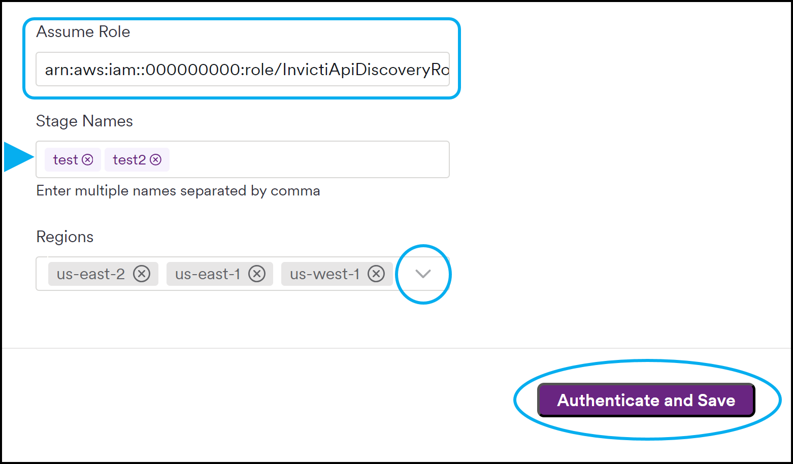 Authenticate and Save.