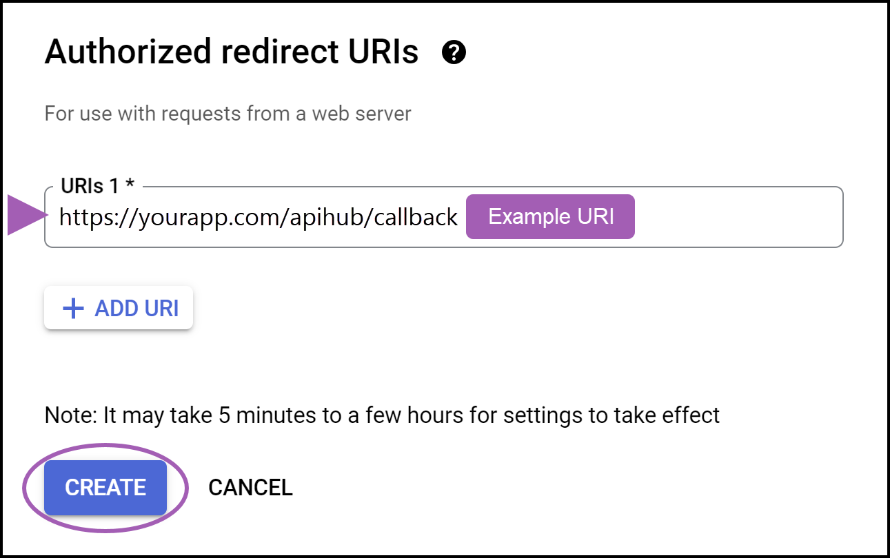 Create OAuth client.