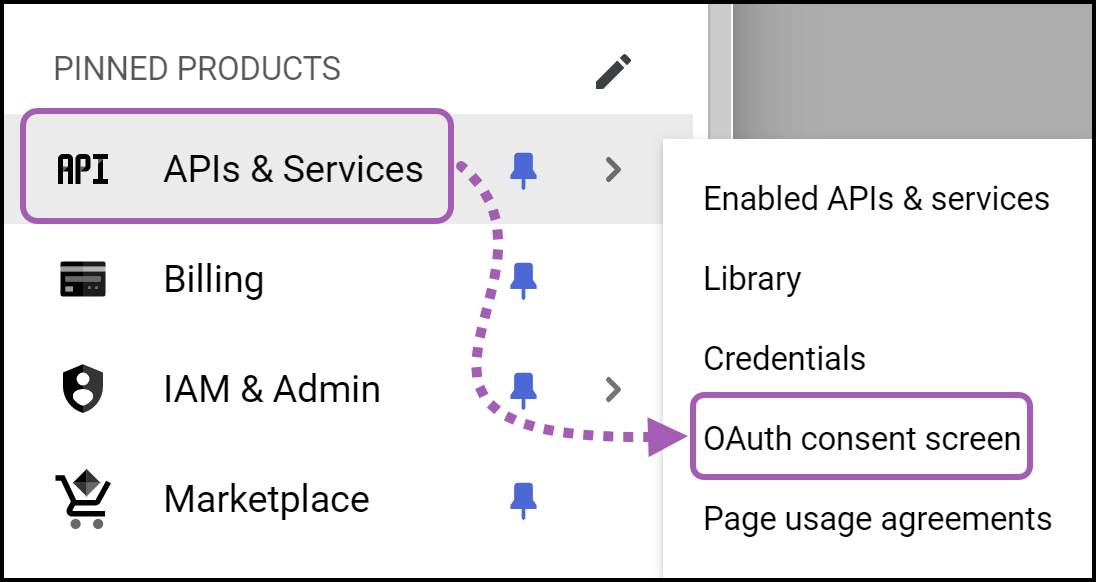OAuth consent screen.
