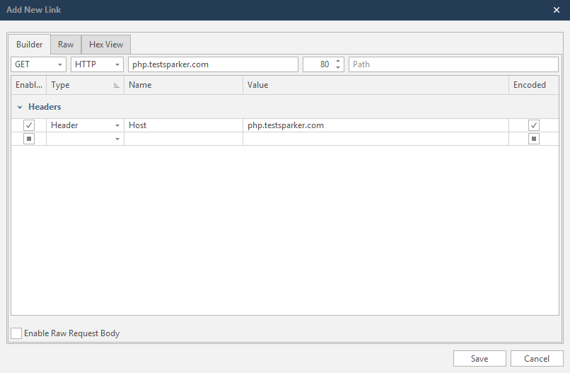 Add new link in Invicti Standard.