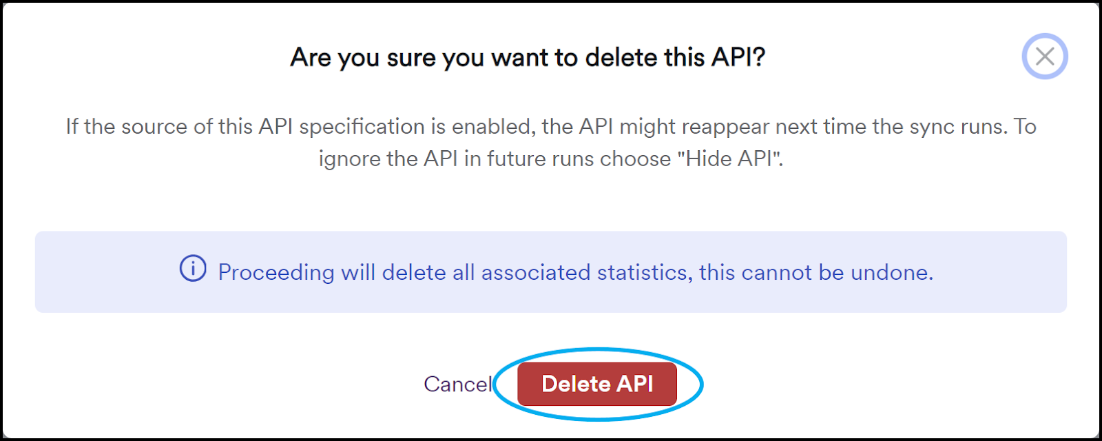 Confirm Delete API.