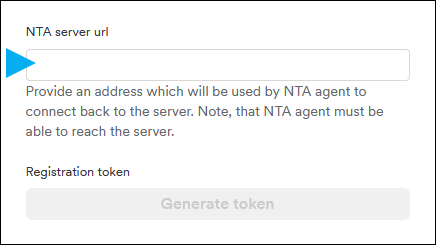 NTA server URL field.