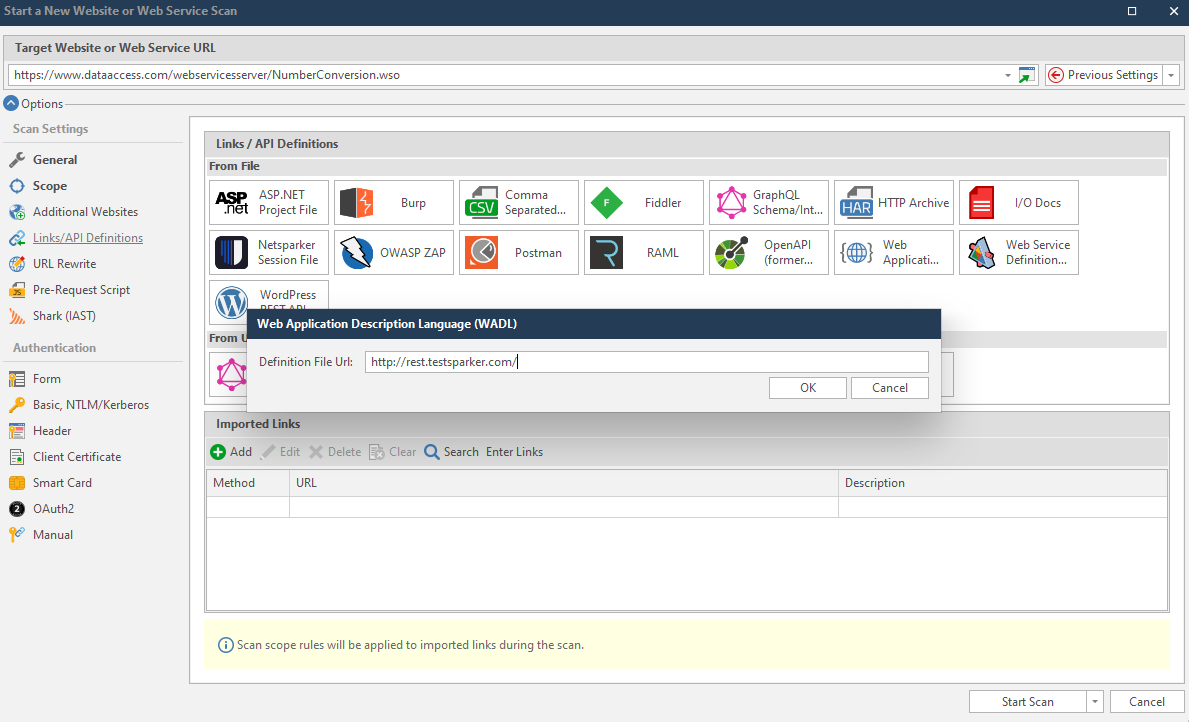 Add URL for WADL specification in Invicti Standard.