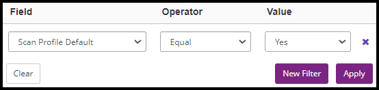 Filter fields in Invicti Enterprise