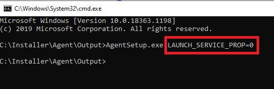 Prevent the agent from starting automatically.