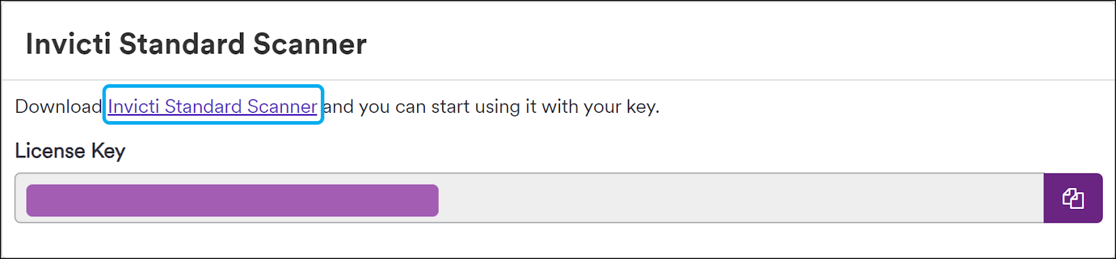 Invicti Standard Scanner download section