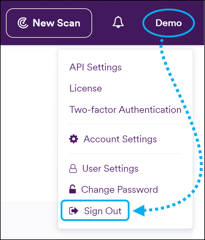 Invicti Standard Sign Out