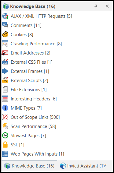 Knowledge Base panel in Scan Summary Dashboard