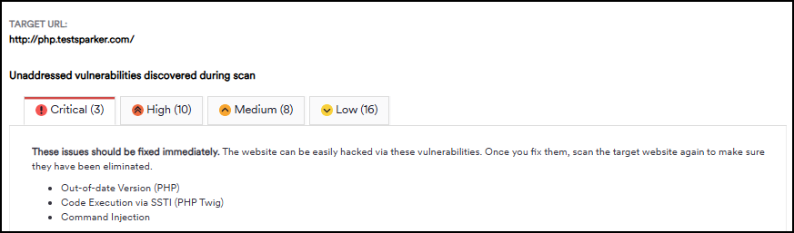 Real-time reporting of found vulnerabilities in Invicti Enterprise