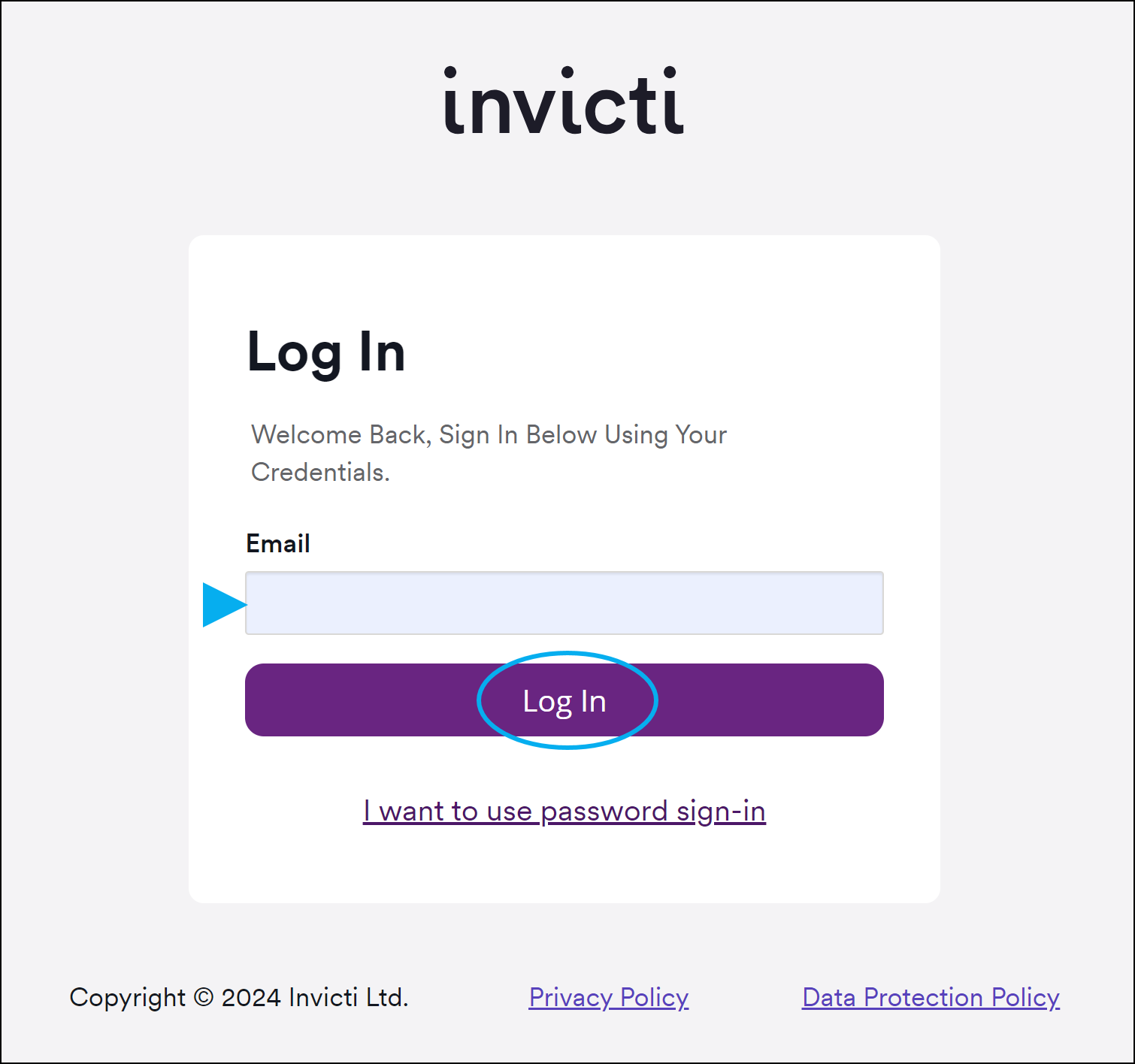 Sign in via Identity Provider page