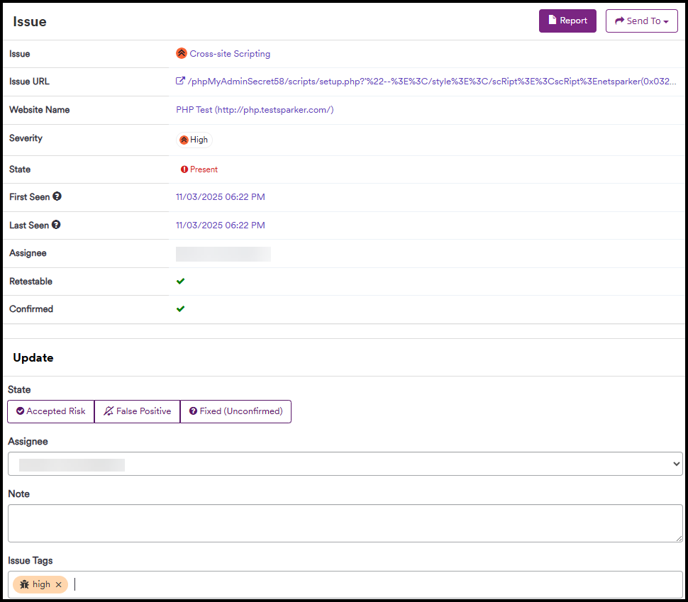 Vulnerability management and tasks assignment