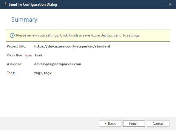 Azure Board context menu
