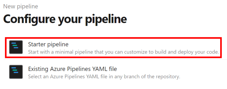 Azure configure pipeline