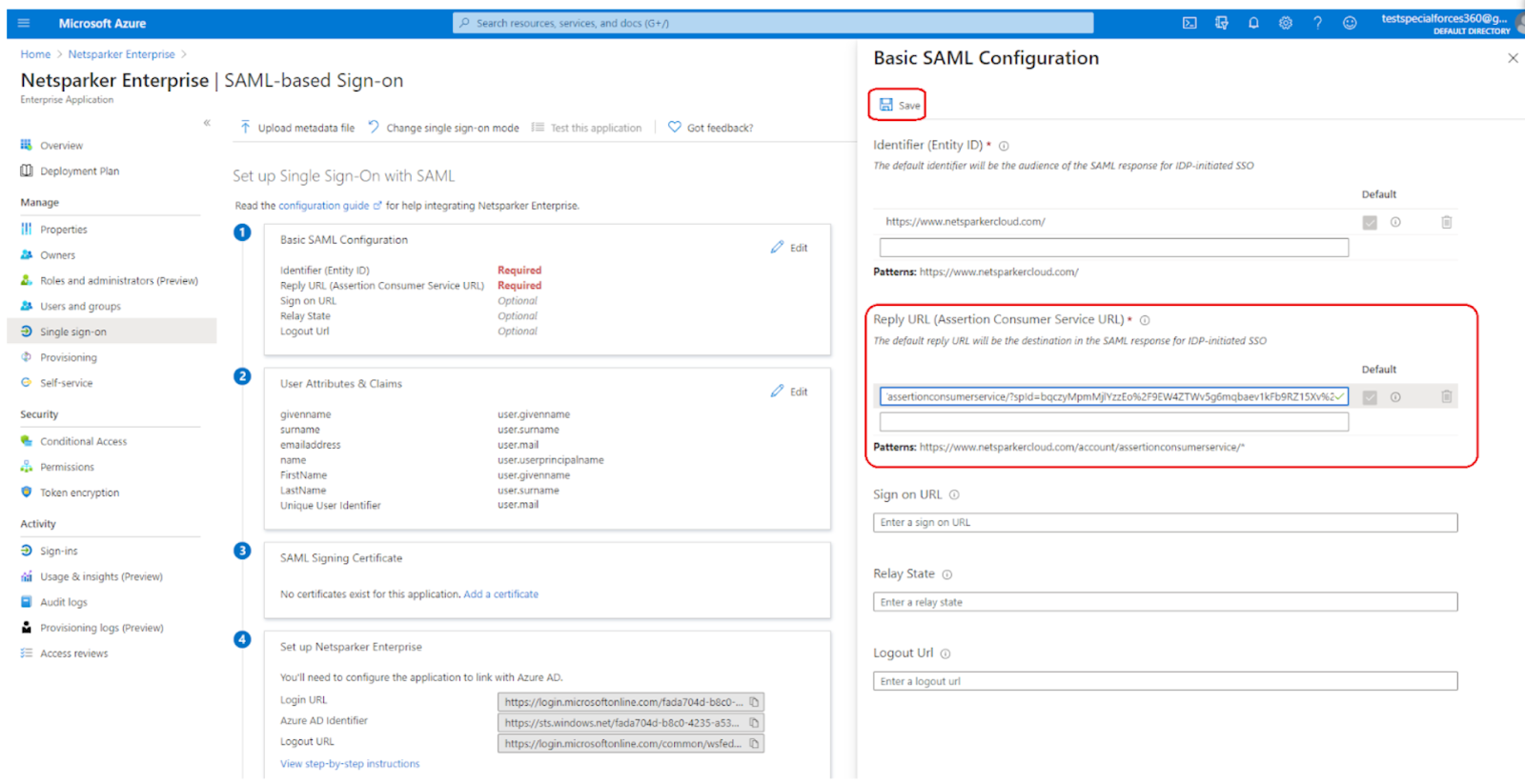 Entra ID Basic SAML Configuration