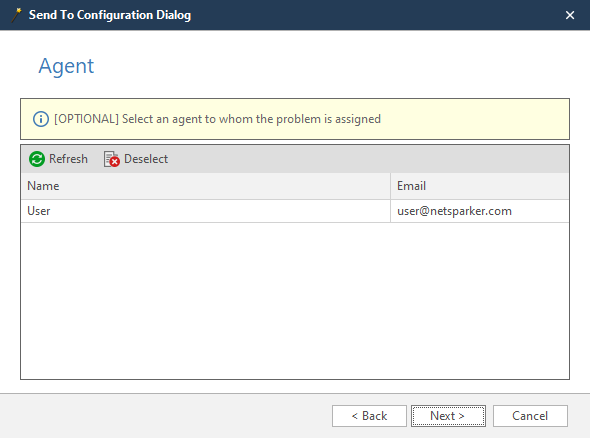 Configure Send To wizard launch button for guided Freshservice integration setup