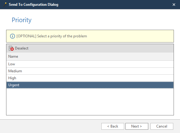 Configure Send To wizard launch button for guided Freshservice integration setup