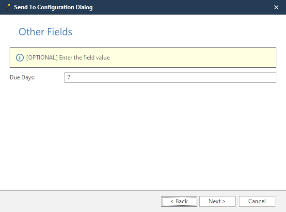 Configure Send To wizard launch button for guided Freshservice integration setup