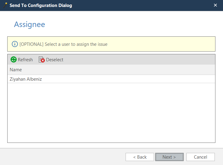 GitLab wizard project selection step showing available projects for integration
