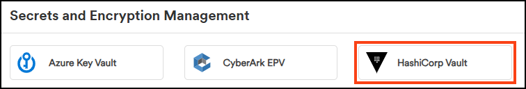 HashiCorp Vault integration selection