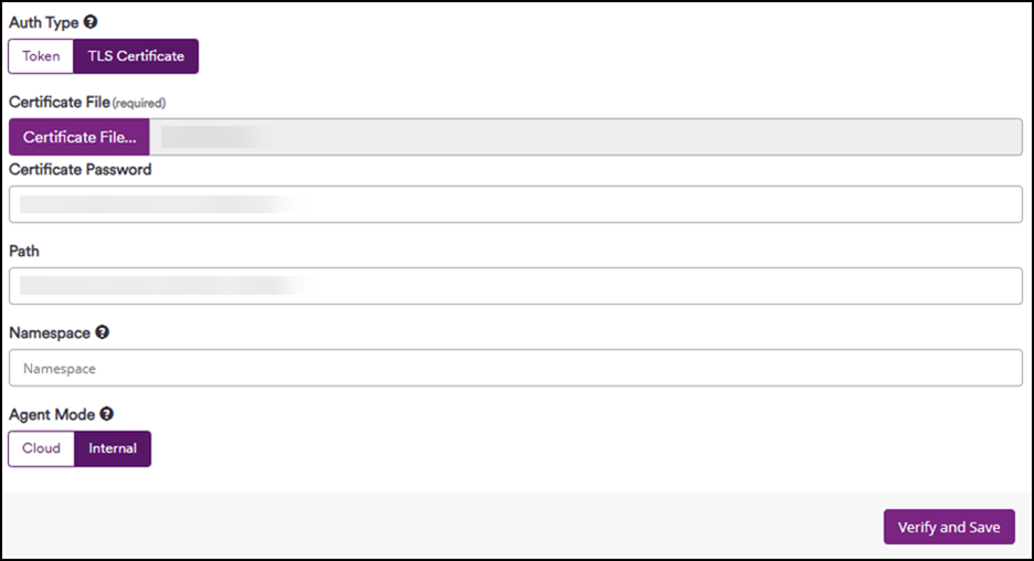 HashiCorp Vault TLS certificate configuration