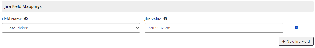 Configuring complex field for date picker in Jira integration
