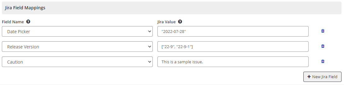 Configuring complex field for text input in Jira integration
