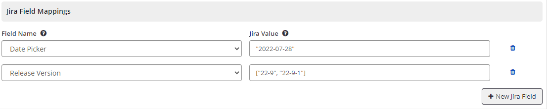 Configuring complex field for release version in Jira integration