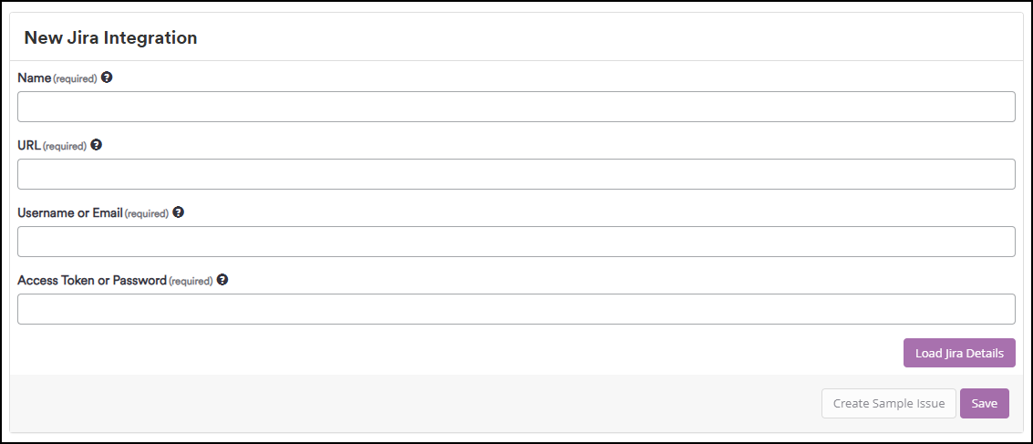 Jira integration interface after loading details showing successful connection
