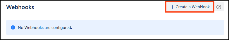 Jira webhook creation interface showing name and URL fields