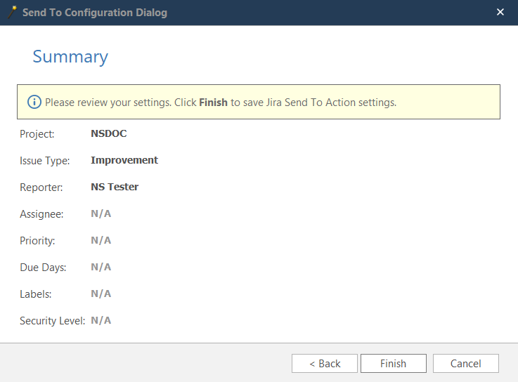 Jira wizard security level and labels configuration for issue visibility and categorization