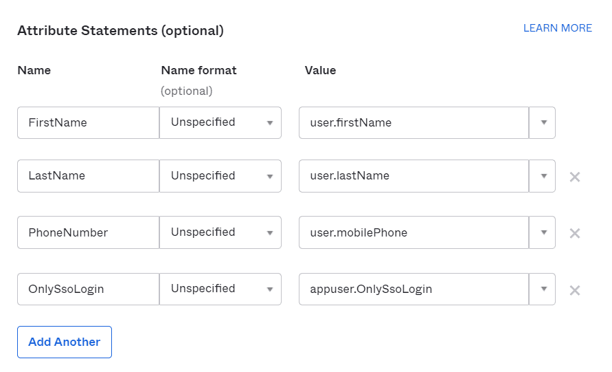 Okta Configure OnlySsoLogin Attribute