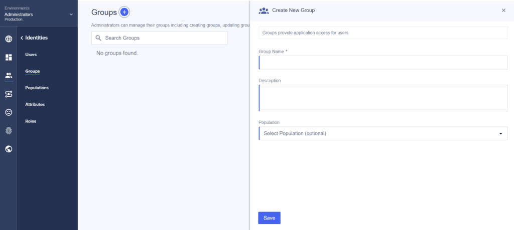 Ping Identity Identities Enter Name