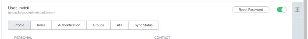 Ping Identity Identities Reset Password