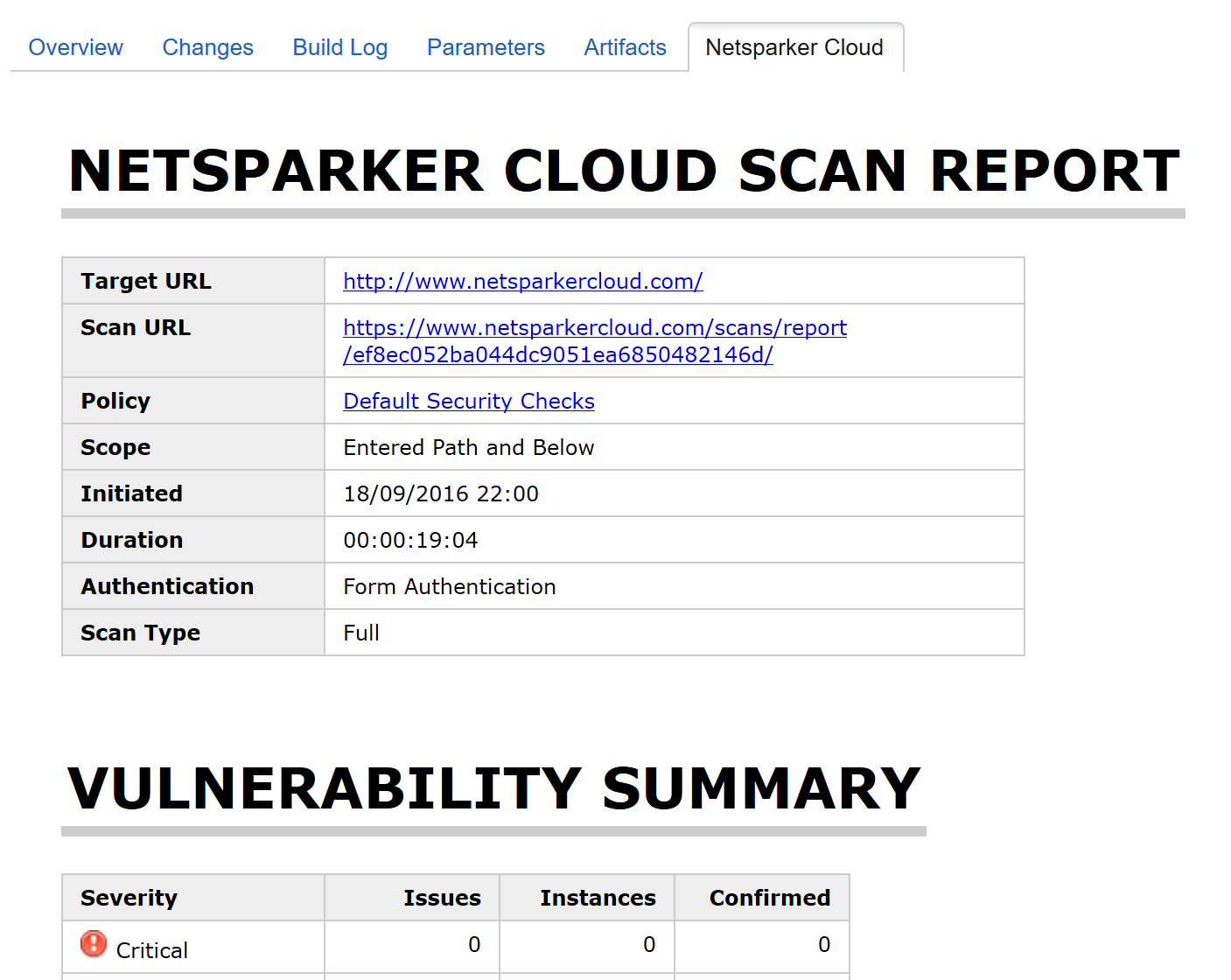 Run build configuration
