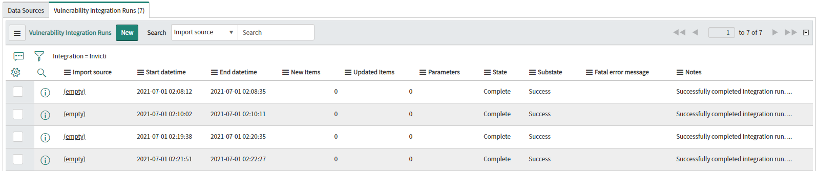 Monitoring integration script execution status in ServiceNow