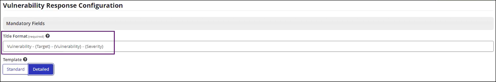 Configuring mandatory fields for ServiceNow integration
