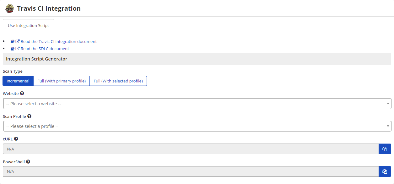 Travis CI integration overview