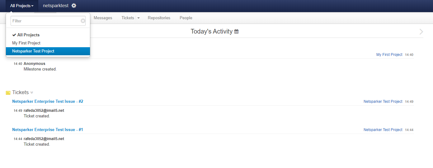 Unfuddle project interface showing how to extract Project ID from URL for integration configuration