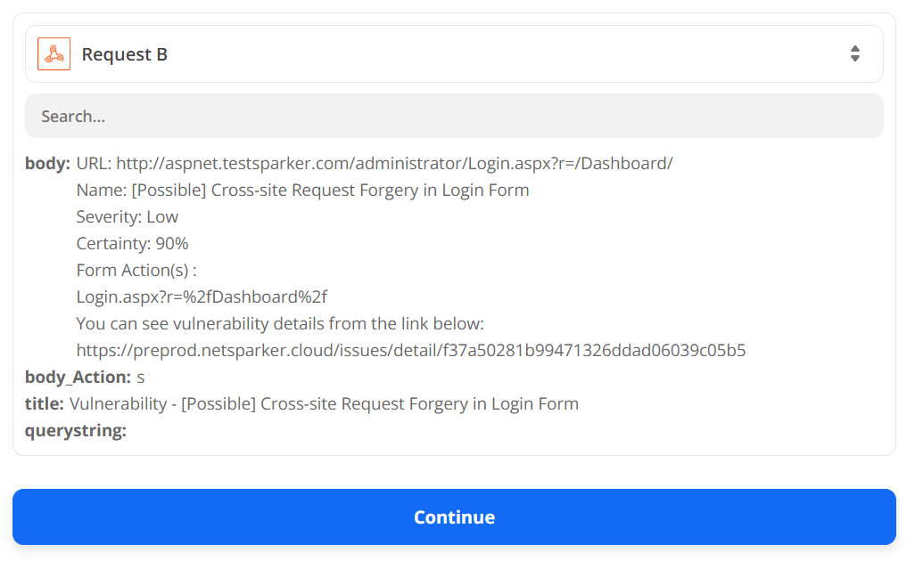 Zapier trigger completion