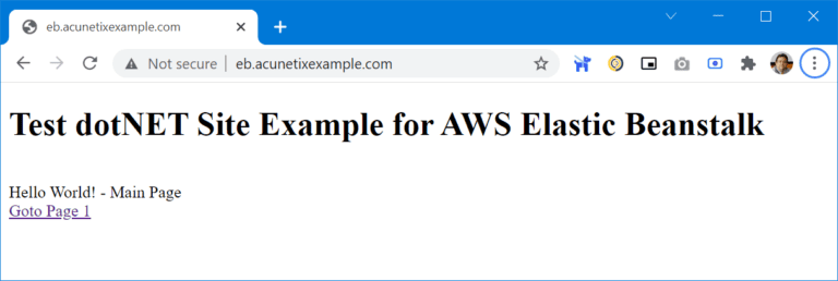 Web application running on AWS.