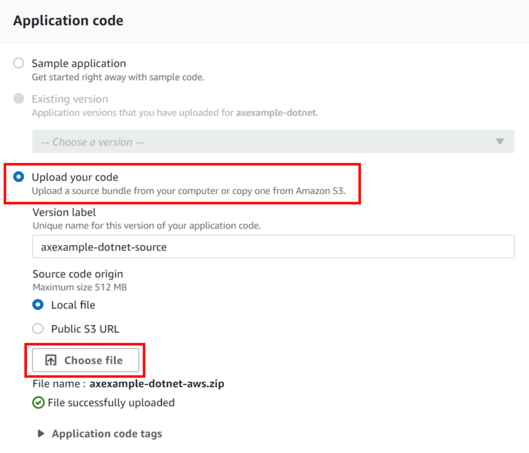 upload your source code to AWS Elastic Beanstalk.