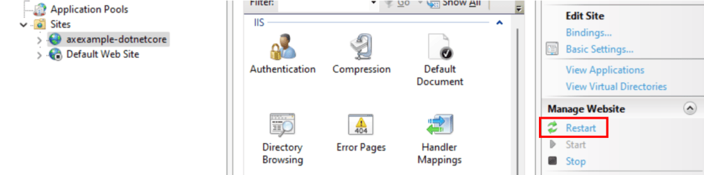 Restart your web application in the IIS manager.