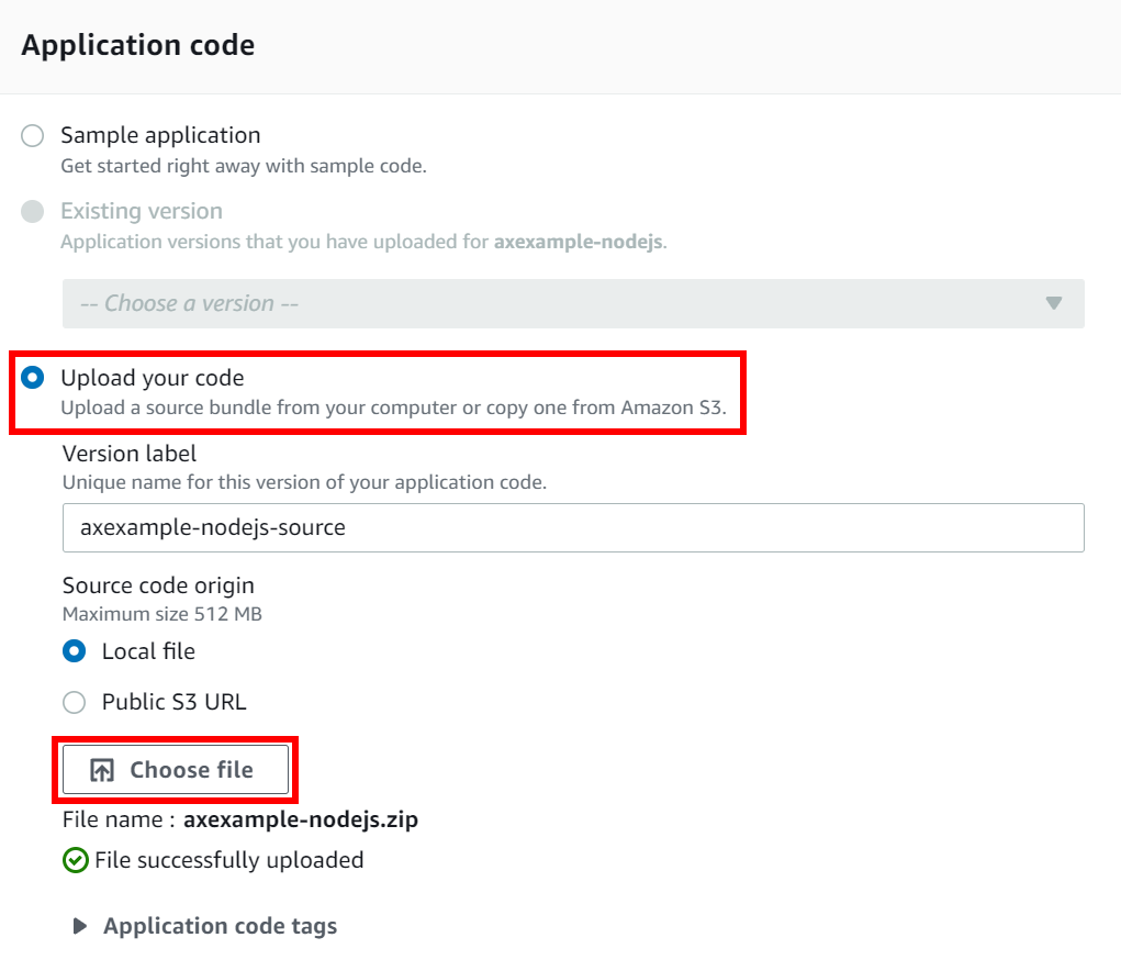 Upload your code to AWS.