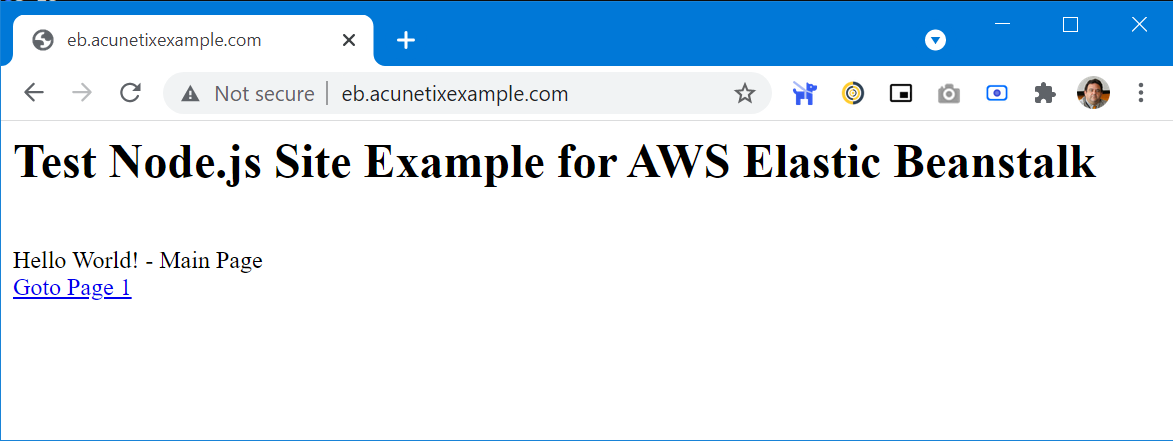 Web application running on AWS