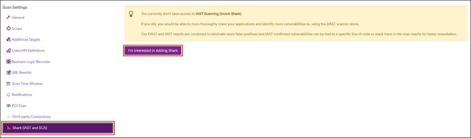 Requesting access to Invicti Shark.
