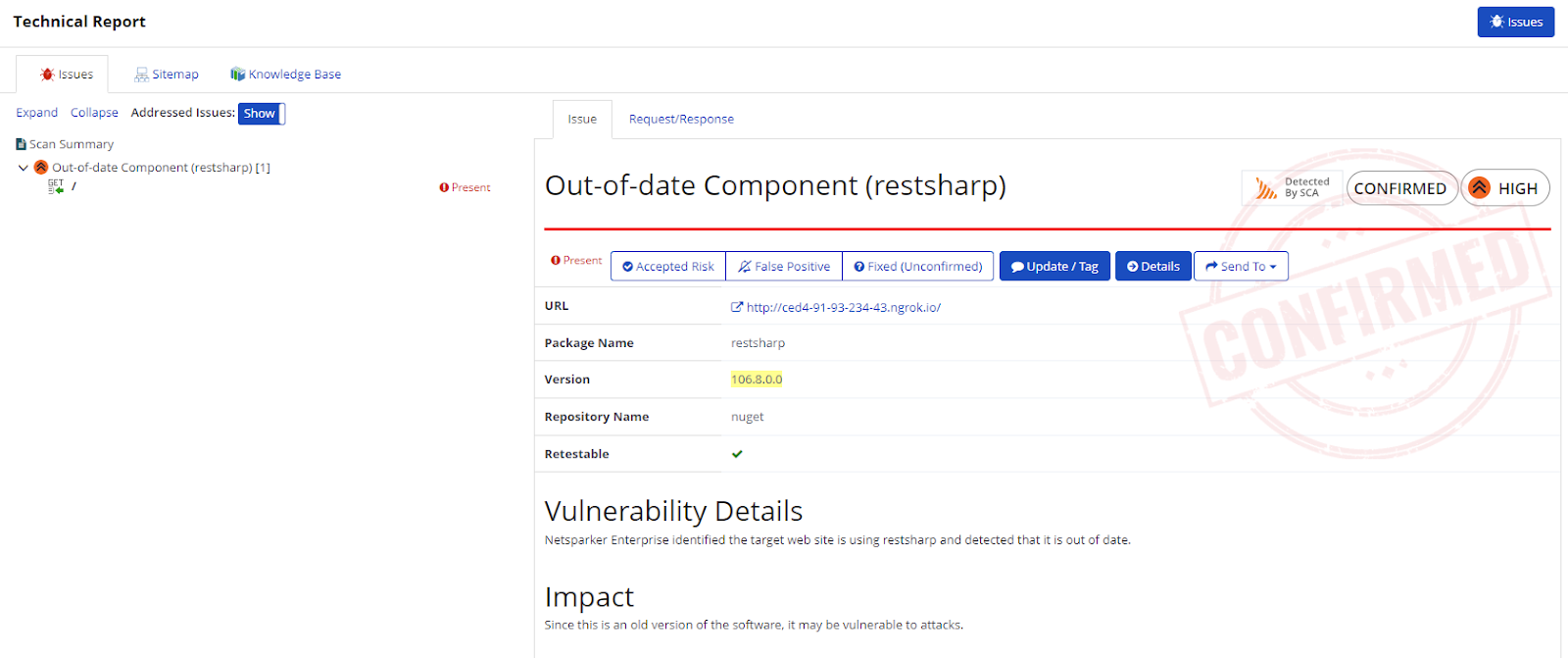 Software Composition Analysis scan report.